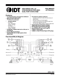 Datasheet IDT709269L15PFI manufacturer IDT